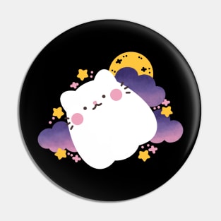 Moonlit Ghost Kitty Pin