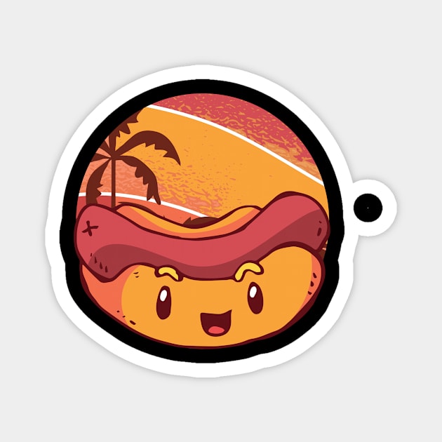 Sunset Hot Dog Magnet by thefriendlyone