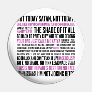 Rupaul's Drag Race Quotes (black text) Pin