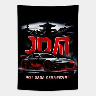 JDM Just Damn Magnificent Drift Car Tapestry