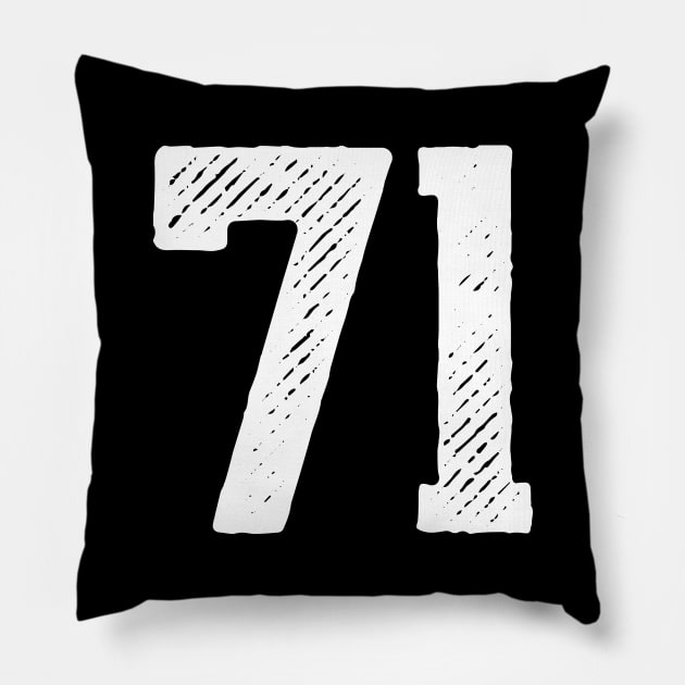 Seventy One 71 Pillow by colorsplash