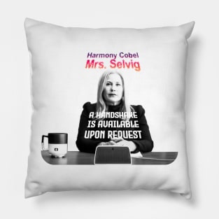 Severance series Patricia Arquette as Harmony Cobel Mrs. Selvig fan works let me out graphic design by ironpalette Pillow