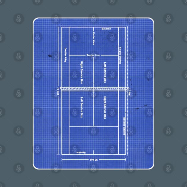 Tennis Court Blueprint by RAADesigns