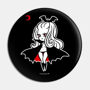 Vampire Girl Black Pin