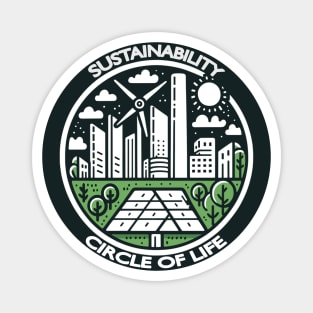 Sustainability Circle of Life: Grow Green Magnet