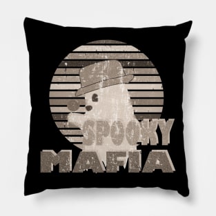 halloween spooky mafia ghost Pillow