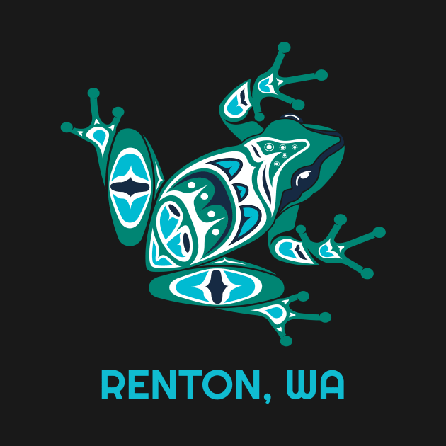 Renton, Washington Frog Pacific NW Native American Indian by twizzler3b