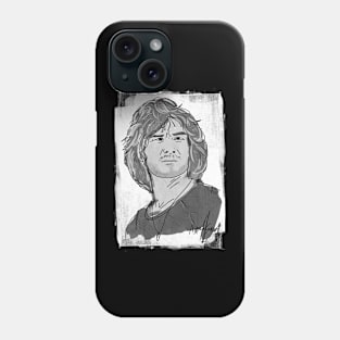 Watercolor - Patrick Swayze BW on Dark Phone Case