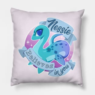 Nessie Believes in You Pillow