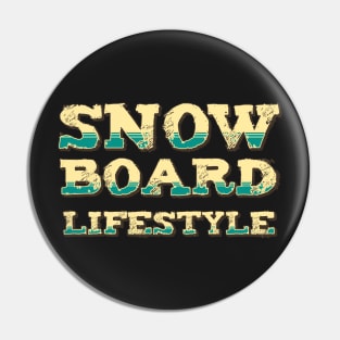 SnowBoard Lifestyle Extreme Sports Vintage Retro Style Pin