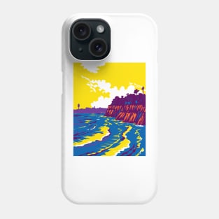 Campus Point Beach on Lagoon Road Isla Vista California WPA Poster Art Phone Case