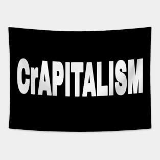 CrAPITALISM - White - Front Tapestry