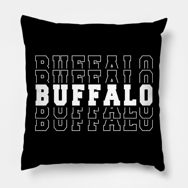 Buffalo city New York Buffalo NY Pillow by TeeLogic