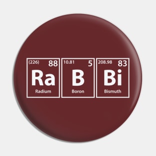 Rabbi (Ra-B-Bi) Periodic Elements Spelling Pin