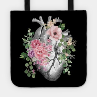 Bloom Floral Heart Human Anatomy Tote