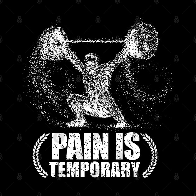 workout Gym T shirt pain is temporary Weight lifting by onalive