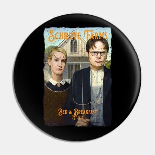 Schrute Frams Advert (Rough ditressed textured) Pin