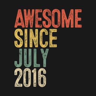 Awesome Since July 2016 4th Birthday Gifts 4 Year Old T-Shirt