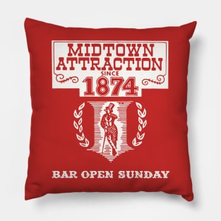 Vintage Midtown Attraction Philadelphia Bar Pillow