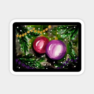 Christmas Tree Ornaments Magnet