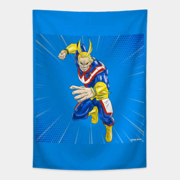 All Might The Detroit Smash My Hero Academia Tapestry Teepublic Au