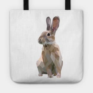 Brown Bunny. Rabbit. Geometric. Lowpoly. Illustration. Digial Art. Tote