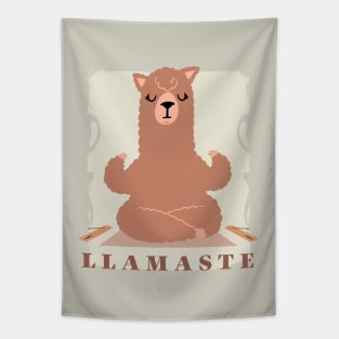 Llamaste Funny namaste Yoga funny Just breath Say Namaste and Pray it works Funny llama Tapestry