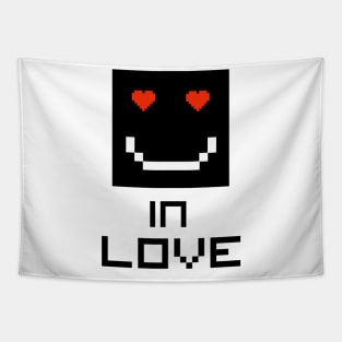 pixel face is in love Tapestry