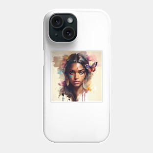 Watercolor Hindu Woman #1 Phone Case