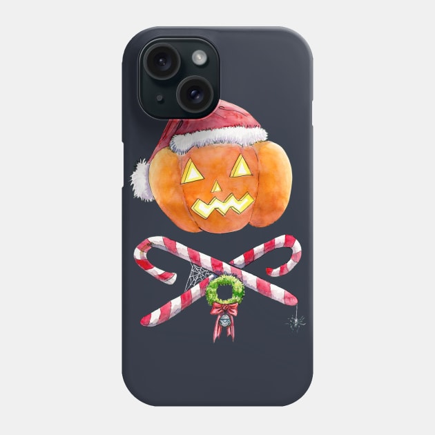 Pumpkin Santa Phone Case by TheresaLammon