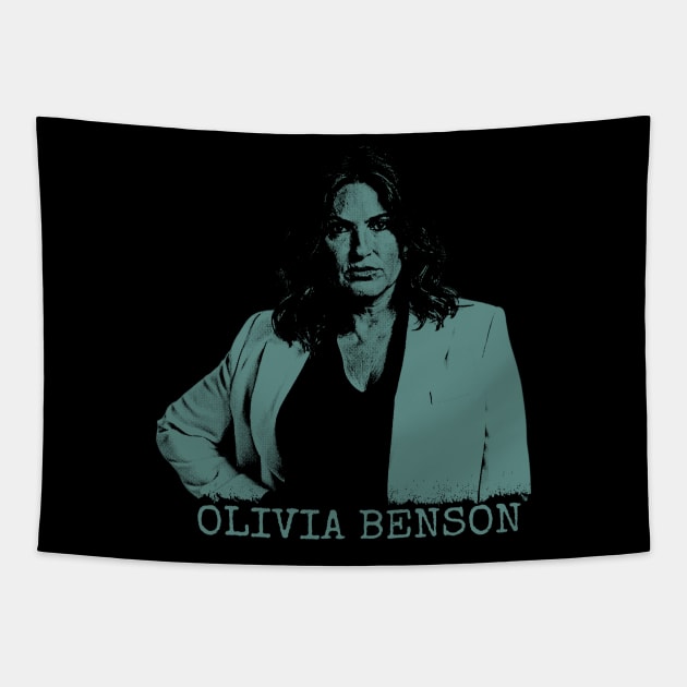 Olivia Benson Law And Order // 90s Aesthetic Design Tapestry by Knockbackhaunt