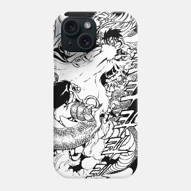 Street Fighter - Ryu vs. Blanka - Korean Manga Version Phone Case by retroworldkorea