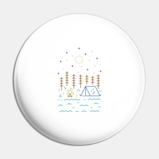 Adventure Camp Monoline Pin