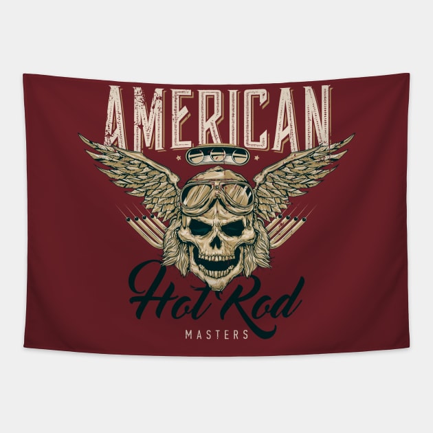 American Hot Rod Masters Tapestry by funkymonkeytees