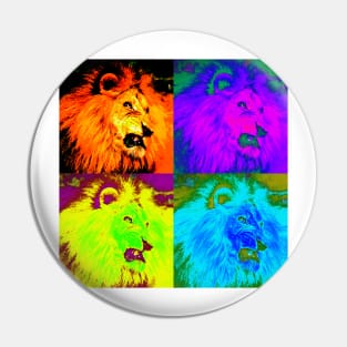 African Lion - Pop Art Design Pin