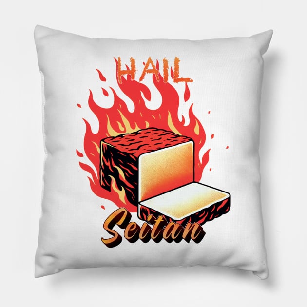 HAIL SEITAN 3 Pillow by AizaBreathe