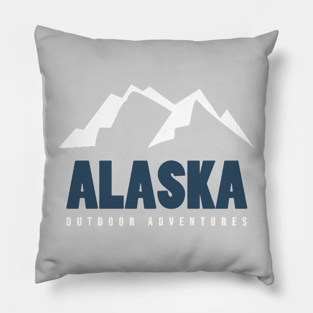 Alaska Outdoor Adventures Pillow by Mr Youpla