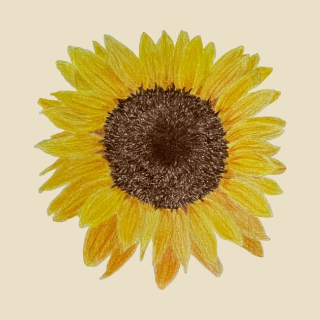 Sunflower Drawing by DrawWithSacha