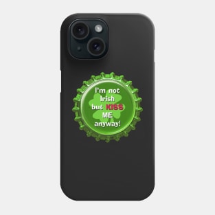 St. Patrick's Day Magnet and Sticker | KISS Me by Cherie(c)2022 Phone Case