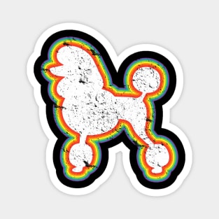 Poodle Dog Retro Style Magnet