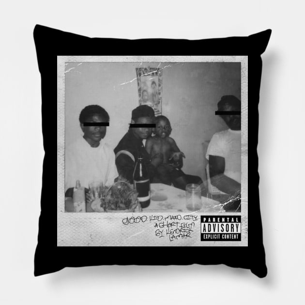 good kid, m.A.A.d city - Alternative Cover - Black & White Pillow by M.I.M.P.