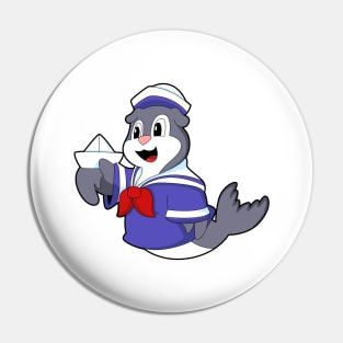 Seal as Sailor with Boat Pin