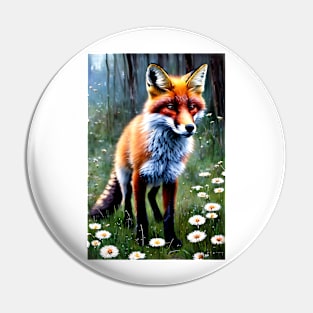 Fox among flowers 1 Pin