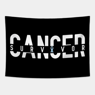 Prostate Cancer Survivor - Light Blue Ribbon Tapestry