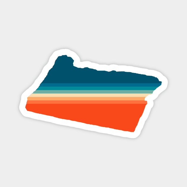 Oregon State Retro Map Magnet by n23tees