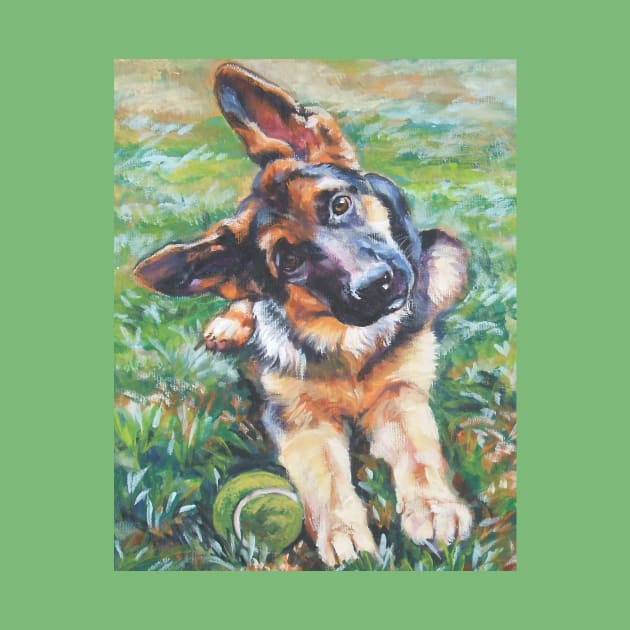 German Shepherd Fine Art Painting by LASHEPARD