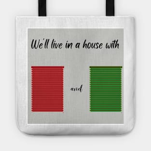 Red and Green Shutters Tote