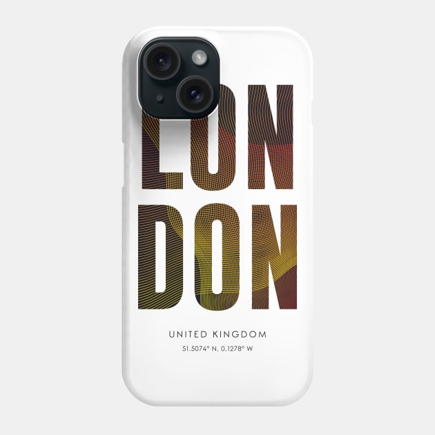 London City typography Phone Case by StudioGrafiikka