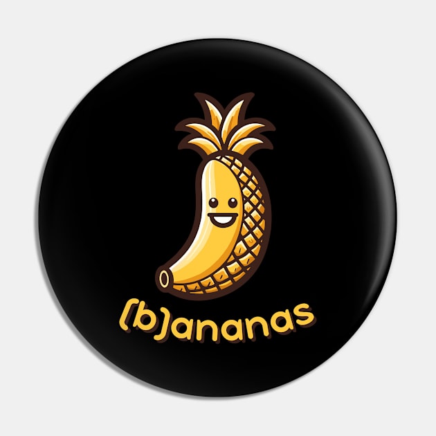 (b)ananas | Banana Pineapple Sunny Fruit Duo: Cheerful Banana-Pineapple Pal | Ananas | Fruit Pin by octoplatypusclothing@gmail.com