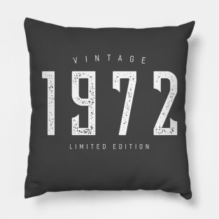 50th Birthday gift - 1972, Vintage Limited Edition Pillow